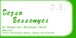 dezso bessenyei business card